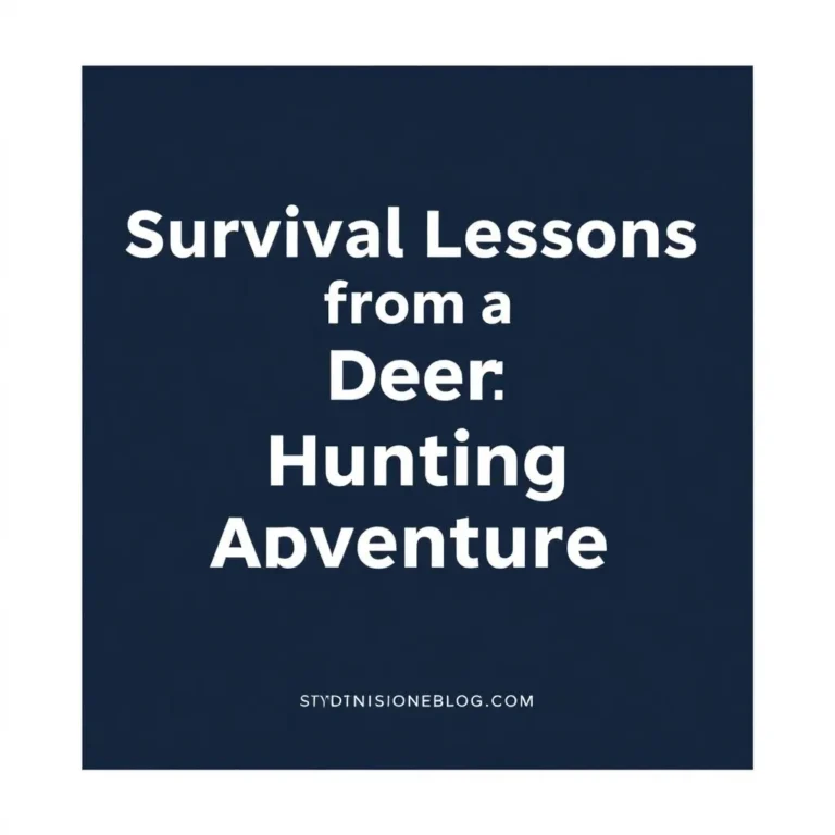 SURVIVAL LESSONS FROM A DEER HUNTING ADVENTURE