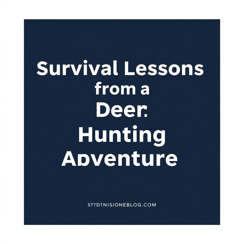SURVIVAL LESSONS FROM A DEER HUNTING ADVENTURE
